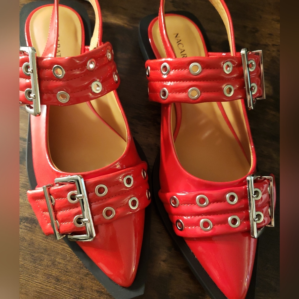 🔥NACARAT🔥 Double strap ballet flats NWOT